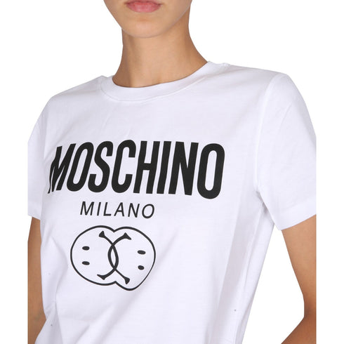Moschino Double Smiley White T-Shirt 222EA07119541 2001